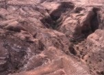 Aerial view of Cottonwood Hill. The Dugway is in the center of the image. Lamont Crabtree Photo